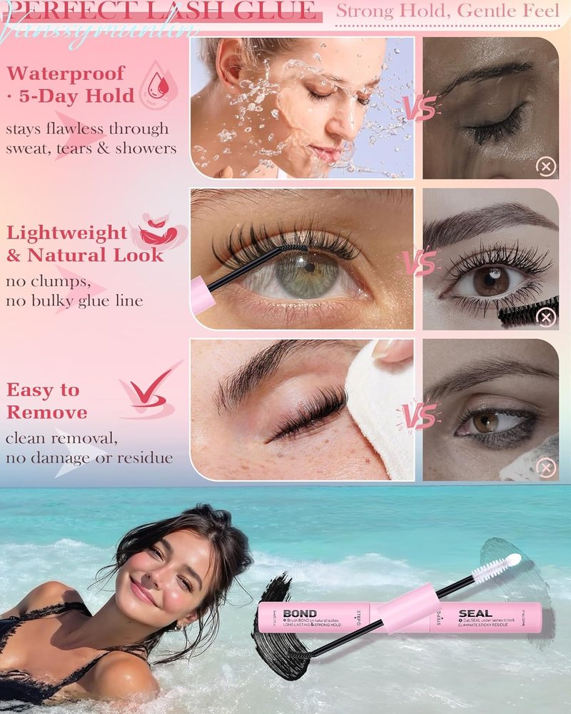 Spider Lashes Natural Wispy Lash Clusters Kit - Fluffy C-Curl Eyelash Extensions 8-16MM
