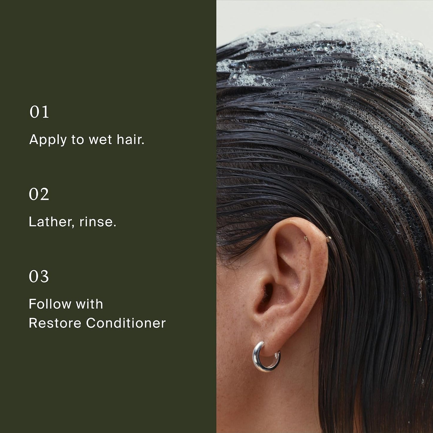 Restore Shampoo - Sulfate-Free Hair Repair for Damaged & Dry Hair | Strengthens, Adds Shine & Manageability