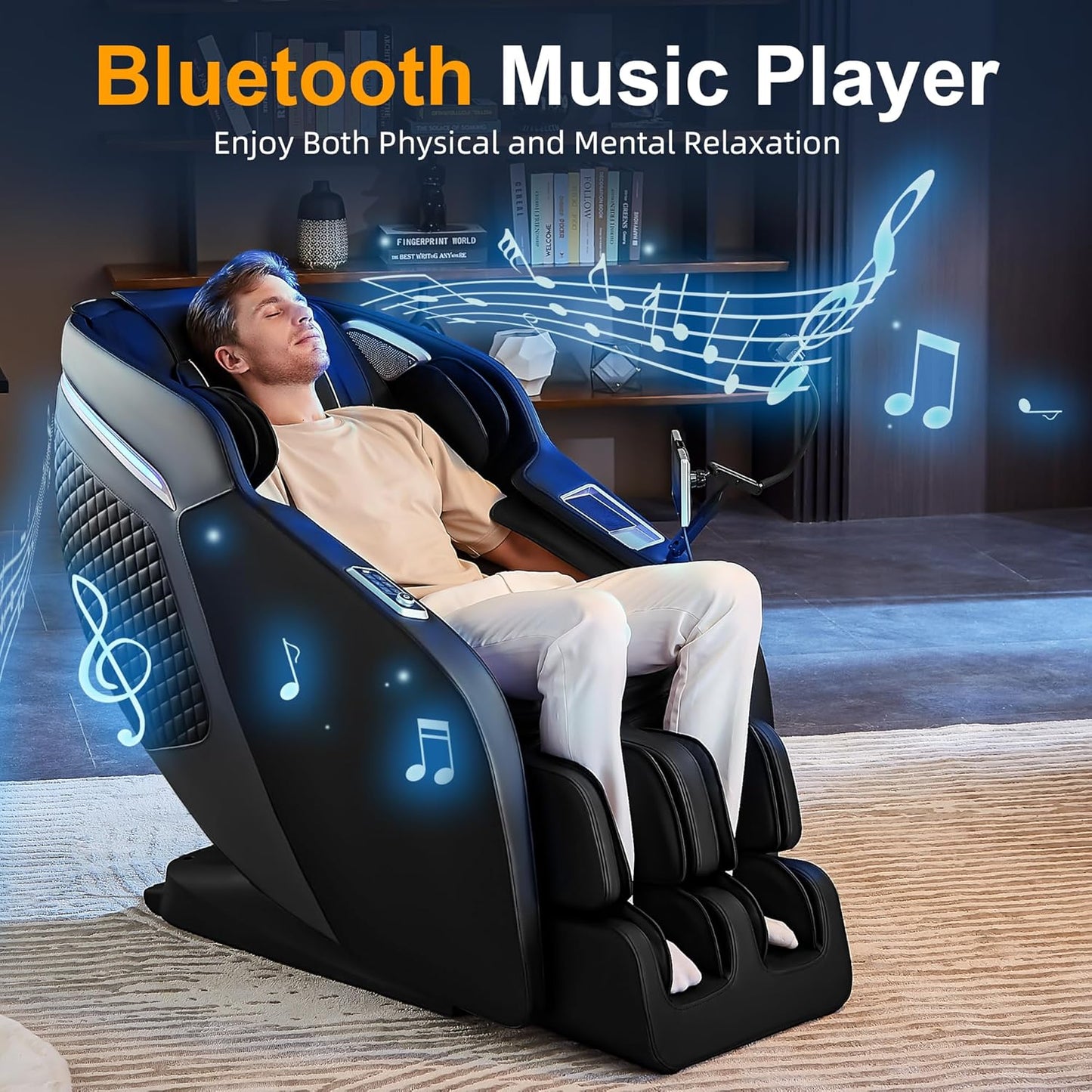 Luxury 4D Full Body Massage Chair - Zero Gravity Shiatsu Recliner with 18 Auto Modes & Heating Features | Voice/App Control