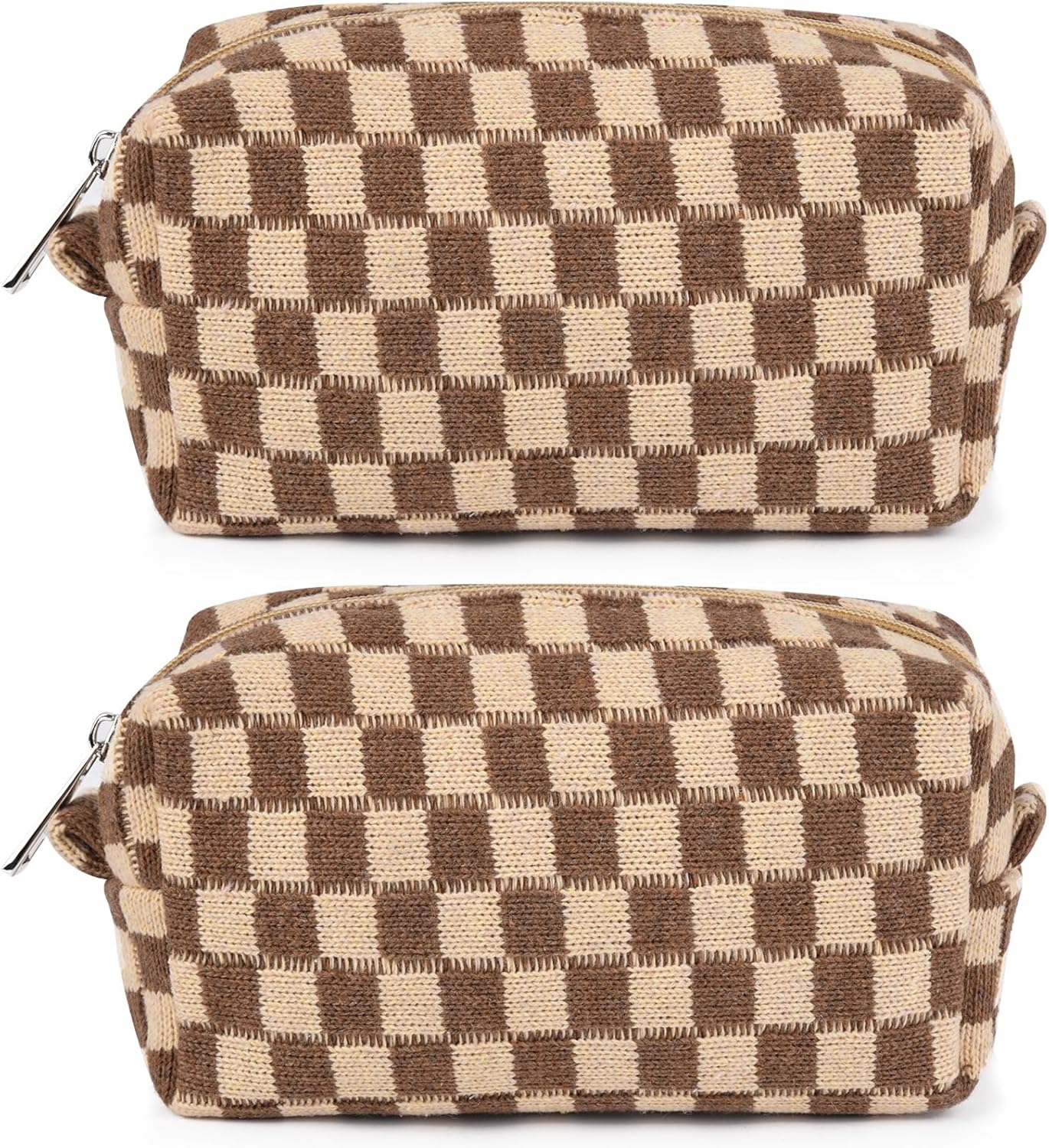 Bridesmaid Proposal Gifts - 6PCS Corduroy Blue Makeup Bags | Wedding Party Favors & Toiletry Organizers
