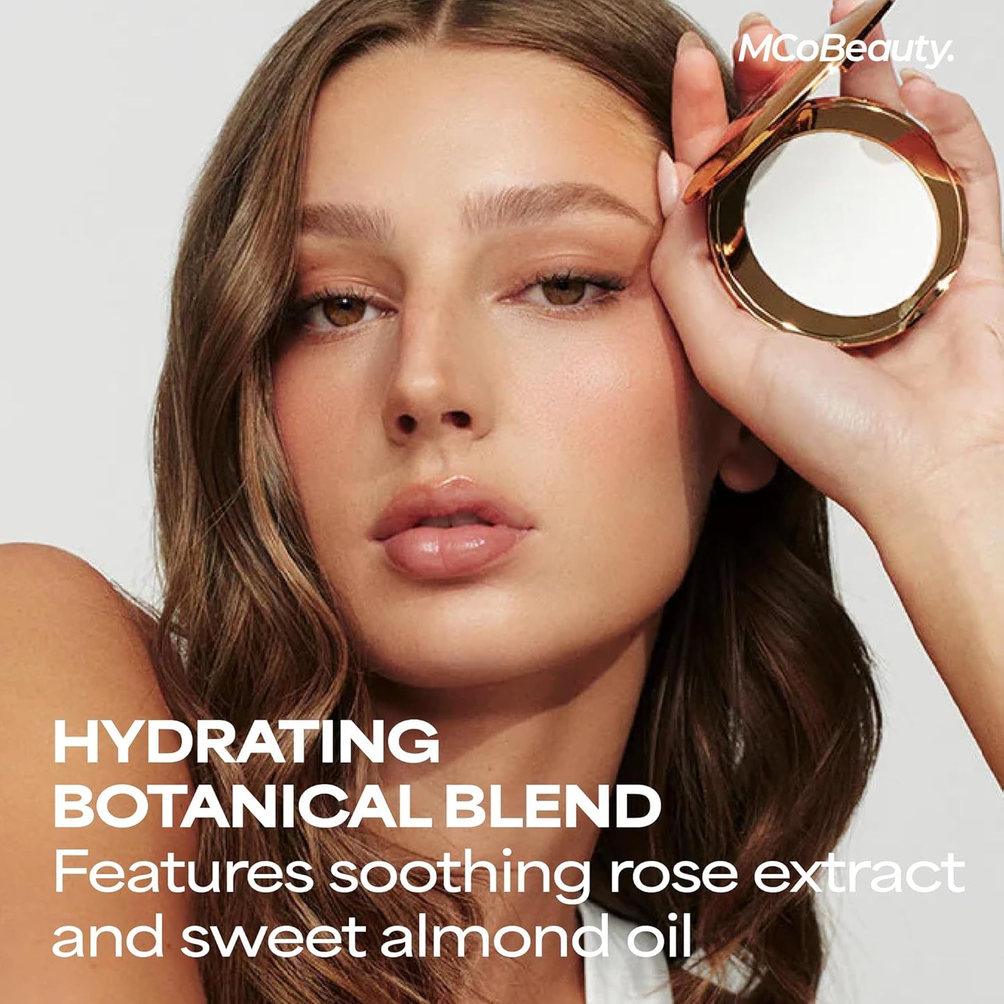 Miracle Flawless Pressed Powder - Soft Focus Blurring Finish | Vegan Makeup Compact with Rose Extract - Light 1