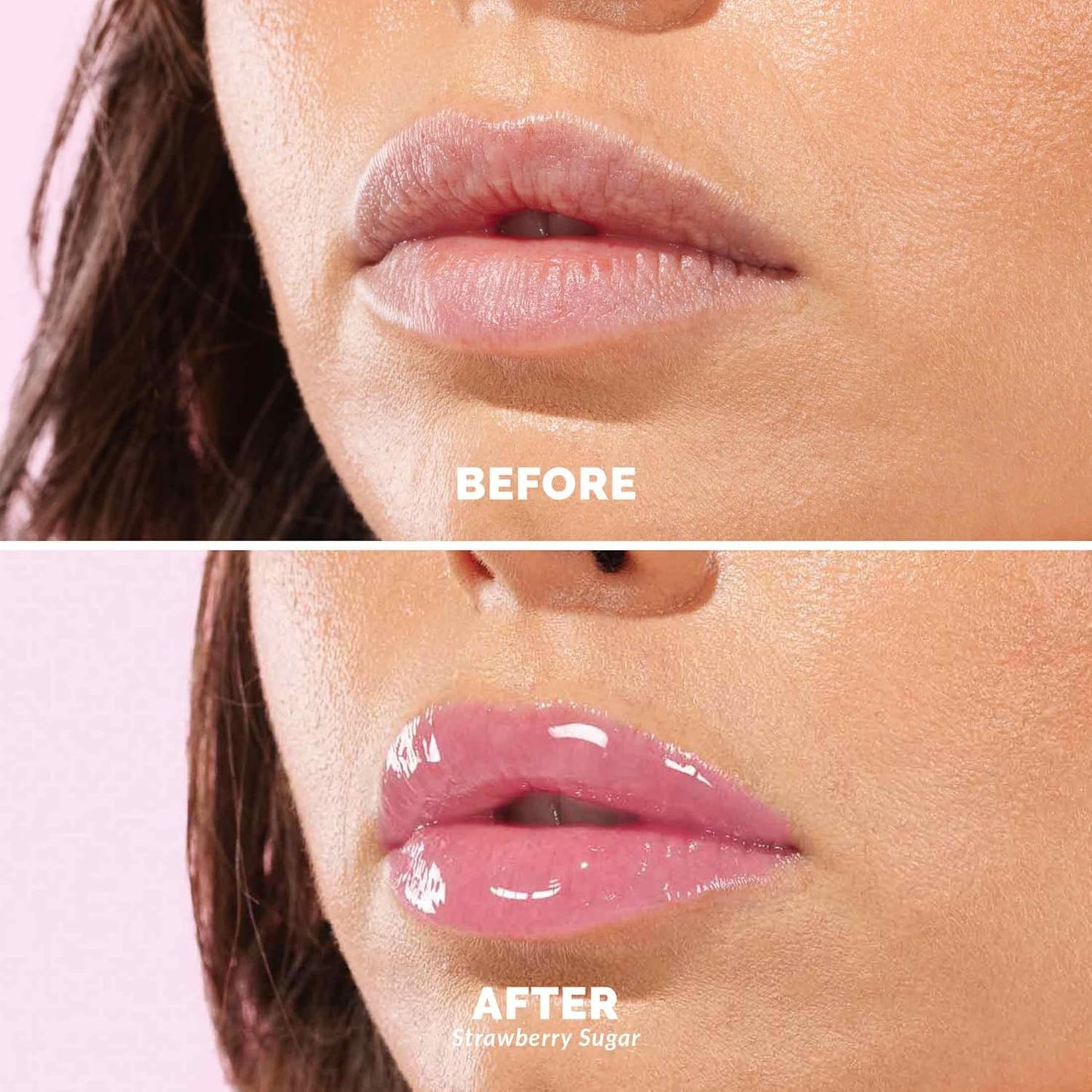 Tri-Peptide Lip Butter Glaze - Strawberry Sugar Pink Moisturizing Lip Balm | Hydrating Formula
