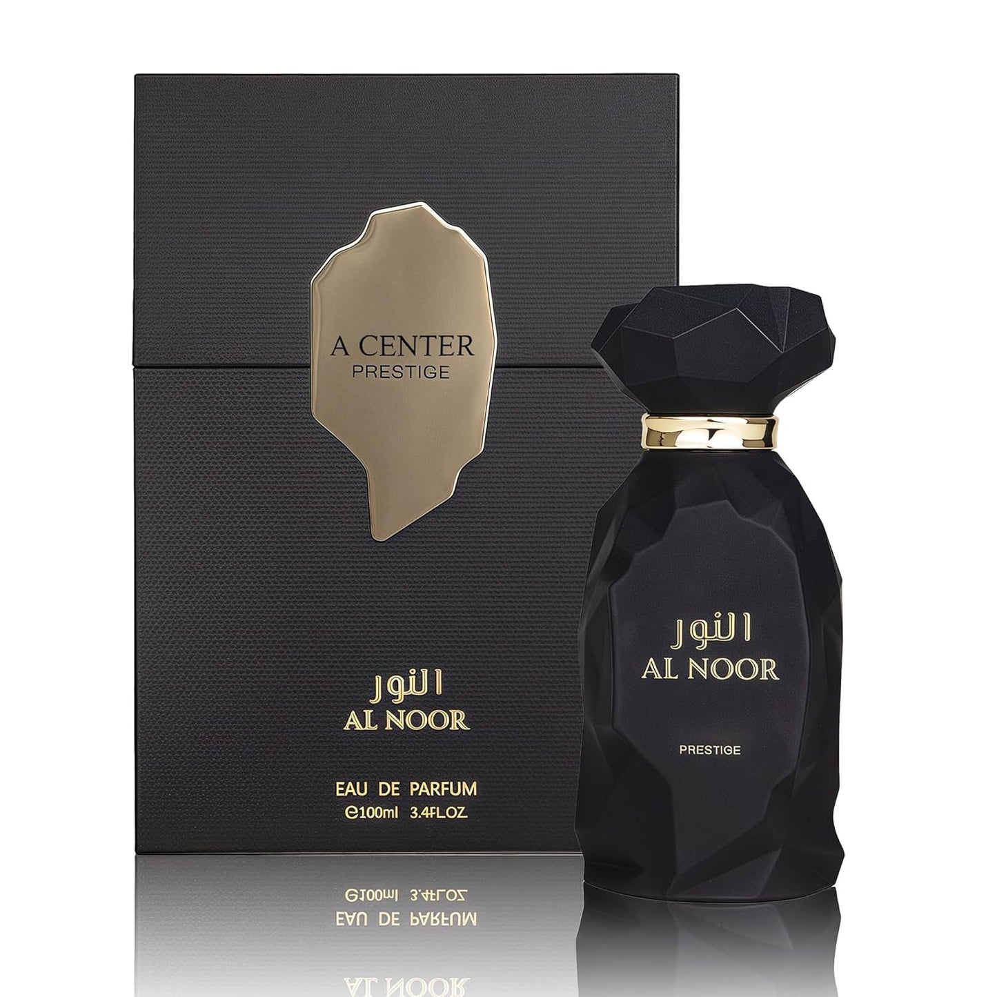 A CENTER AL NOOR Eau de Parfum Unisex - Long-Lasting Saffron, Iris & Leather Fragrance | 3.4 Fl Oz Sophisticated Oriental Woody Cologne