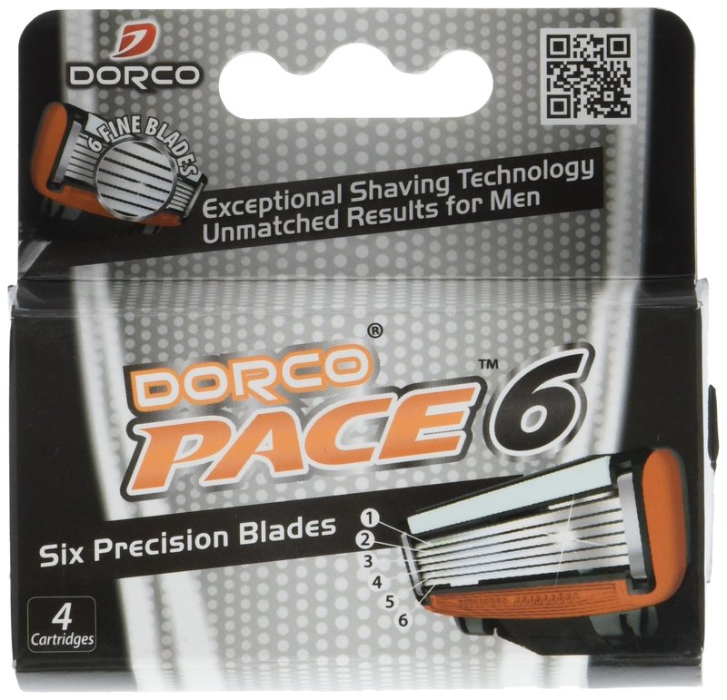 6 Blade Razor Cartridges for Men (Dorco Pace)(SXA1040), 4 Count (Pack of 1)