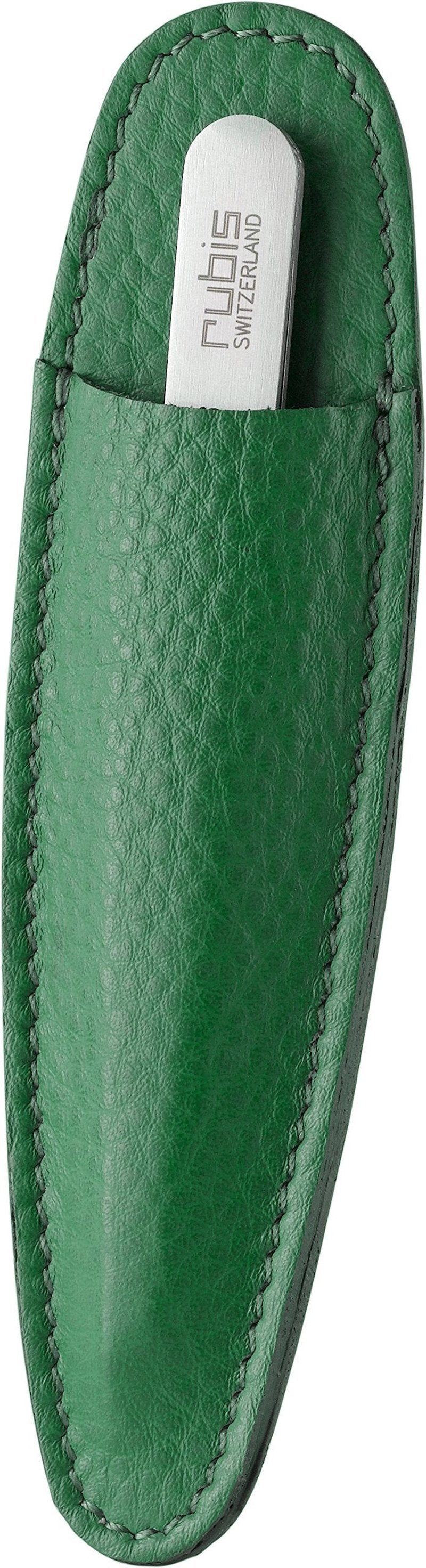 Rubis Switzerland 1K102 Classic Slant Tweezers in Leather Sleeve