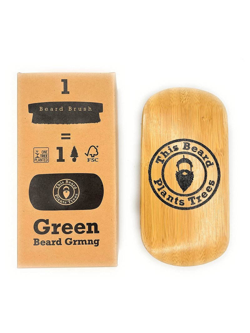 Big Boar Bristle Beard Brush from Green Beard Grmng - Boar Bristle & Bamboo