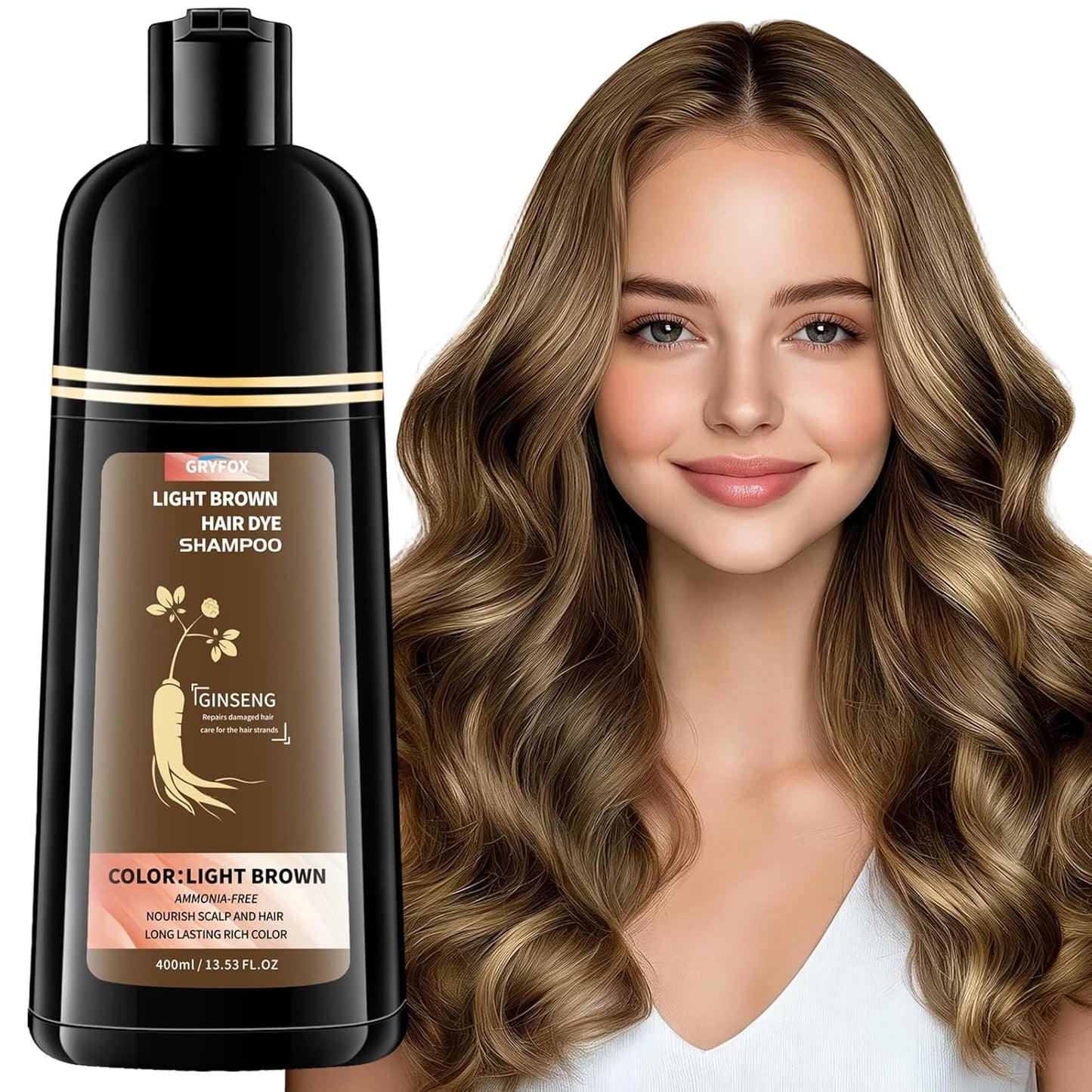 Black Hair Dye Shampoo - 3 in 1 Semi-Permanent Gray Coverage for Men & Women | Herbal Ingredients