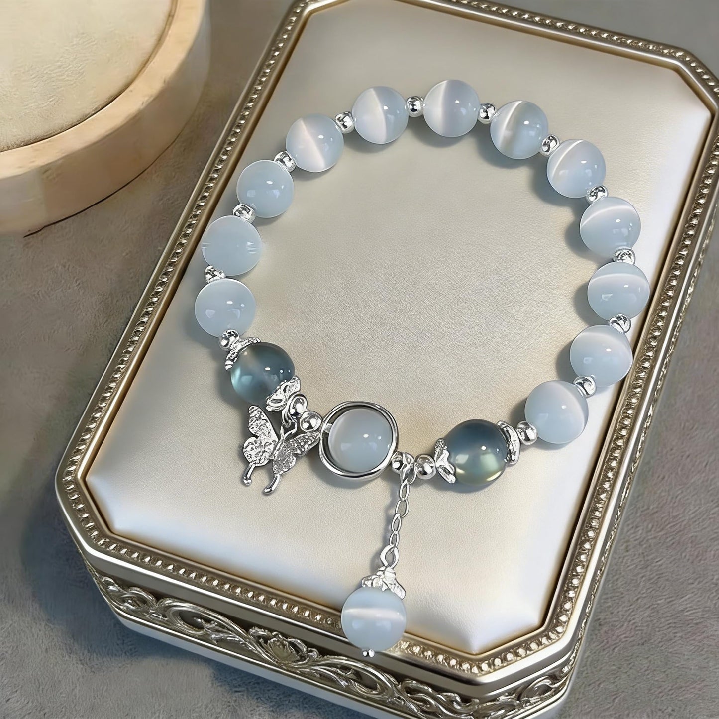 Cat Eye Stone Bracelet For Women Design, Butterfly Bracelet for Women, Adjustable Crystal Stone Bracelet, Unique Gifts for Her, Birthday, Friendship, Mother's Day