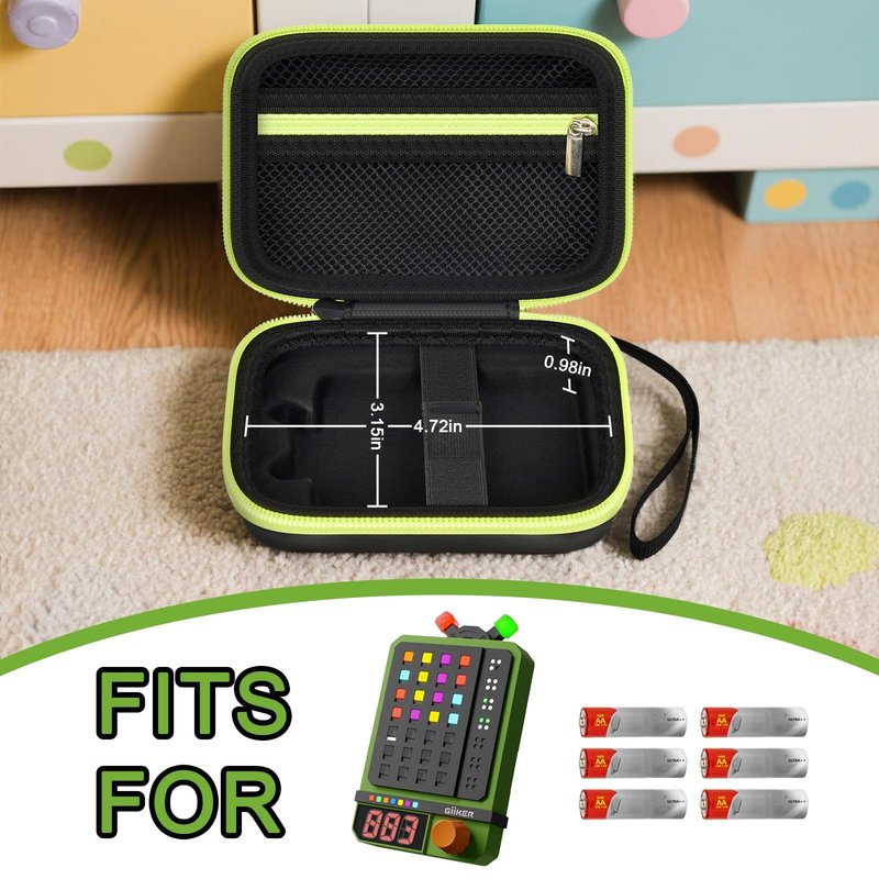 GWCASE Hard Carrying Case for GiiKER Super Decoder, Travel Storage Organizer Bag for Code-Breaking Puzzle Game, Custom Foam Insert, Mesh Pocket for Batteries and Accessories-Box Only(Black)
