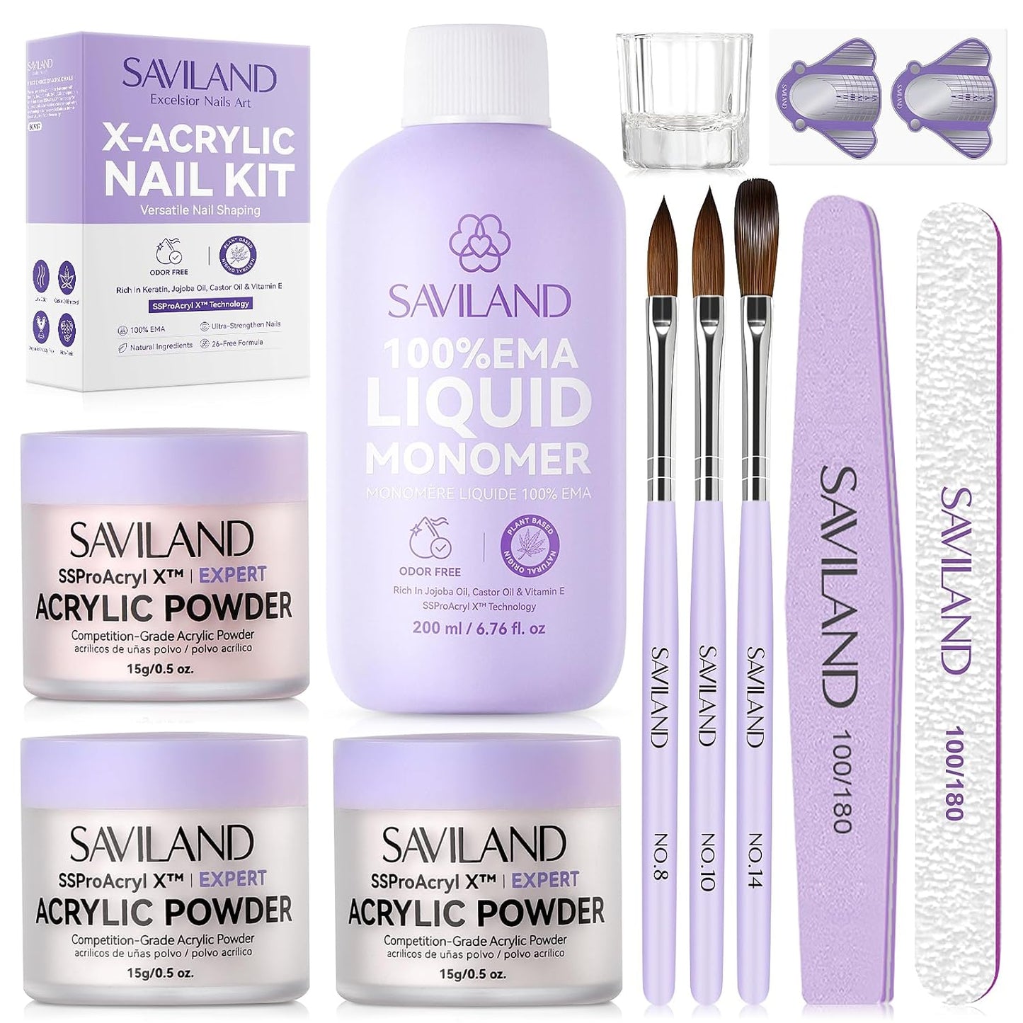 Almond Gel Nail Kit - Complete Nail Drill Set with UV Lamp & 500PCS Tips | DIY Manicure Tools for Home Use