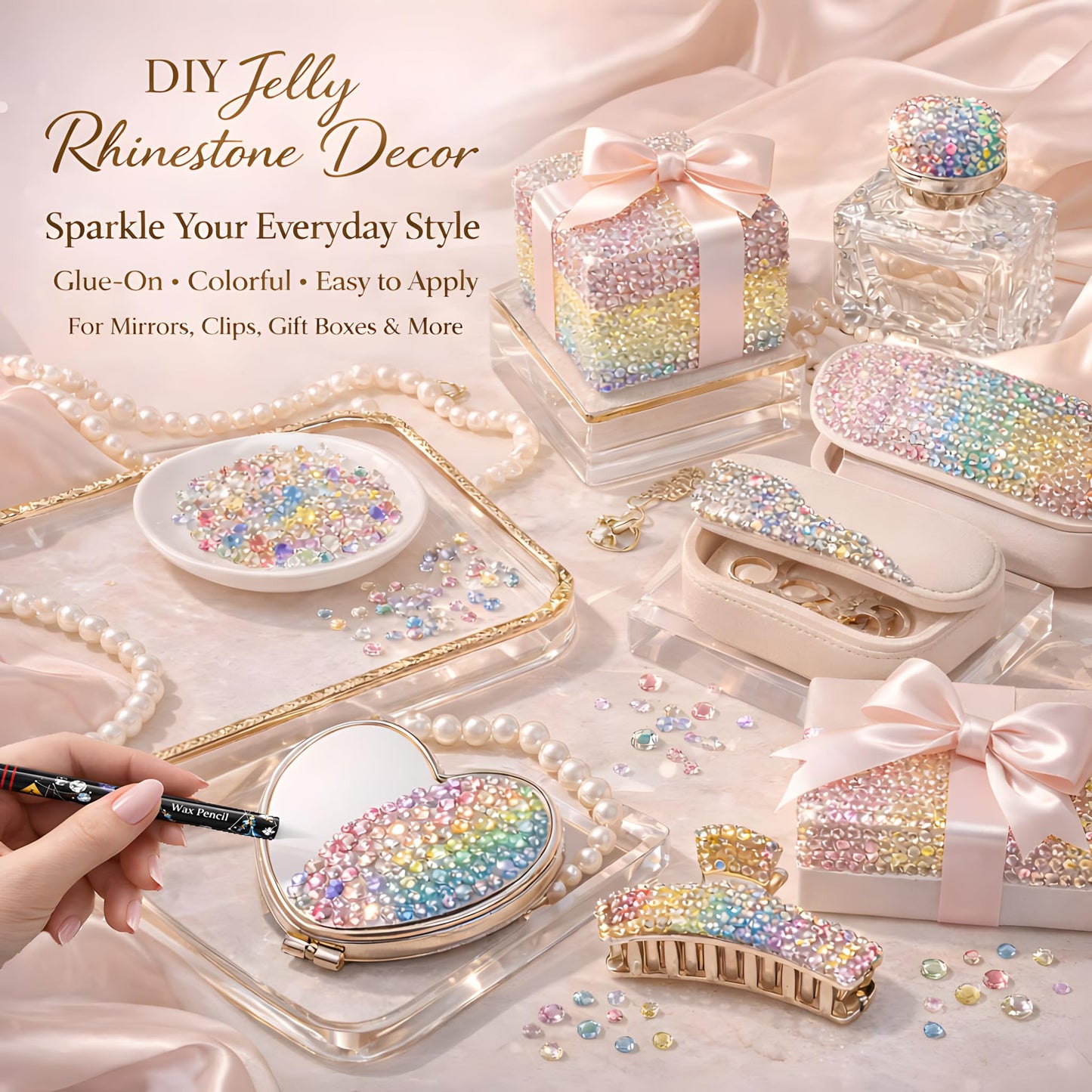 SHATANG Bedazzling Kit with Rhinestones, 40000 Pcs 40 Colors 3mm Flatback Resin Jelly Rhinestones with 3 B7000 Glues and Tools, Large Rhinestone Kit for Tumblers, Shoes, Phone Cases, Crafts
