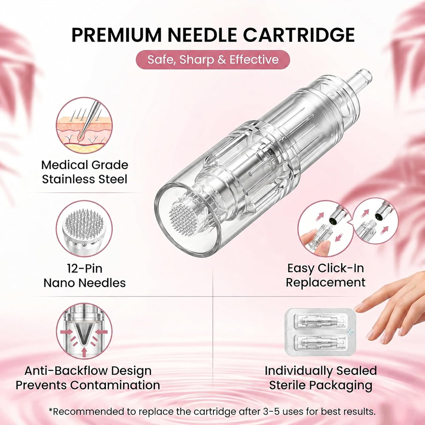 Microneedling Pen - Adjustable Electric Pen for Face & Body Care | Home Use