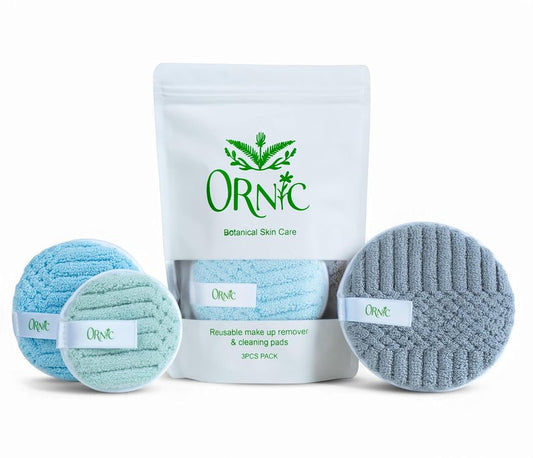Reusable Makeup Remover Pads - Ultra-Soft Microfiber Cleansing Discs | Eco-Friendly, 3 Sizes for All Skin Types