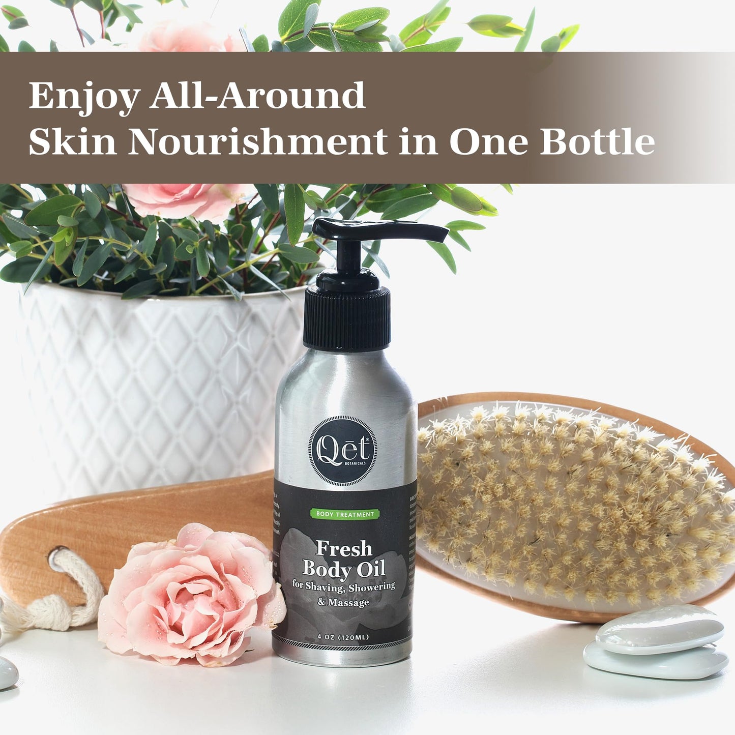 Fresh Body Oil for Shaving, Showering & Massage