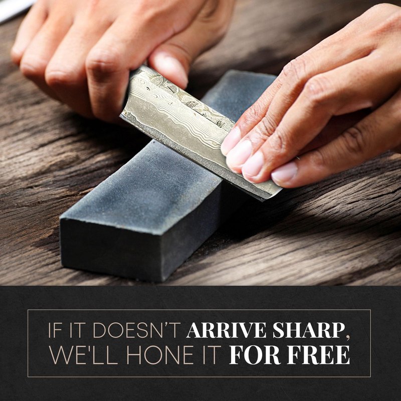 Naked Armor Esclabor Damascus Straight Razor - Shave Ready 7/8" Square Nose Damascus Steel Straight Razors for Men with Ebony Wood Scale, Case Included, Close Shave