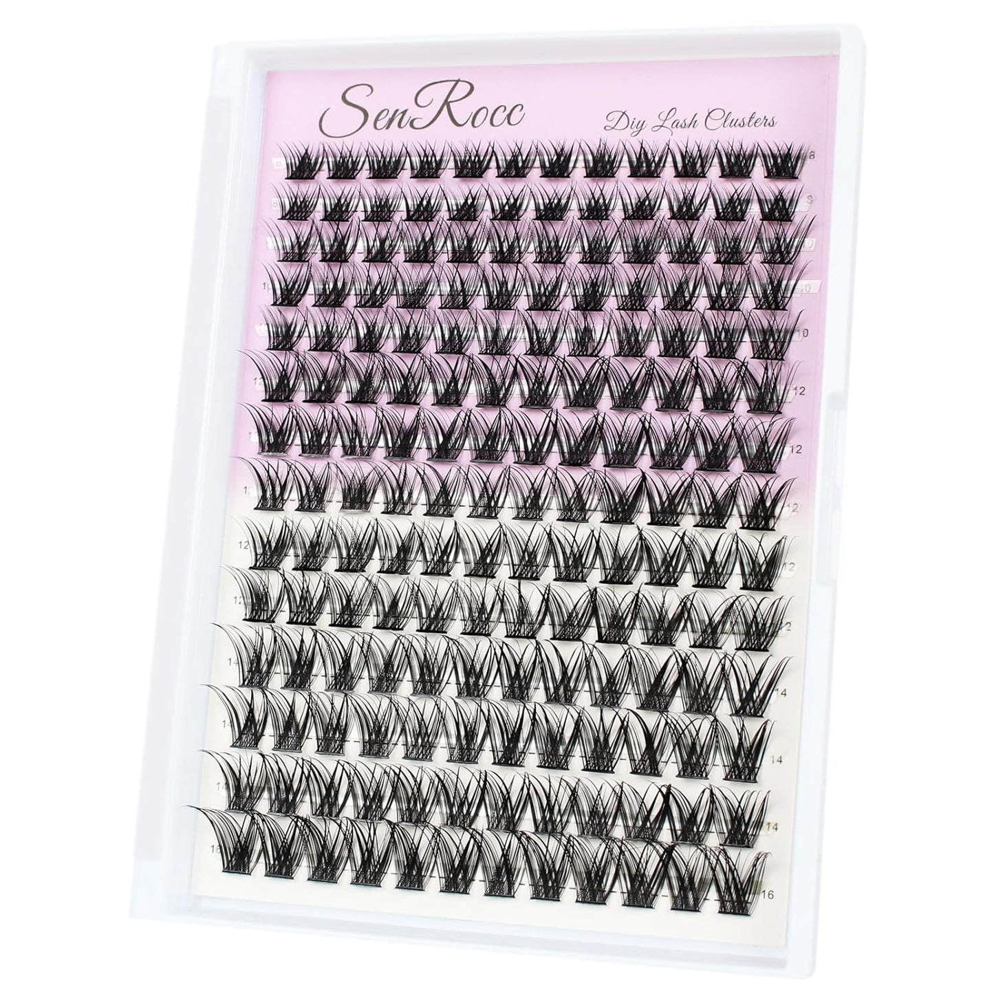 Wispy Individual Lash Clusters - DIY Eyelash Extensions for Natural Look | 8-14mm D Curve Mixed Tray