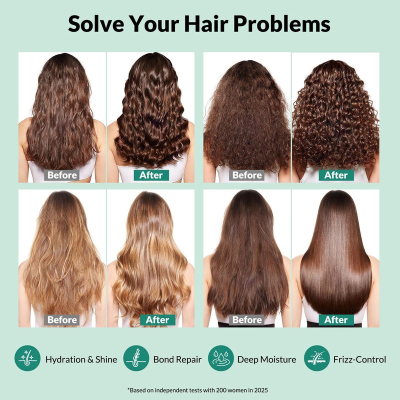 Eastgirl Collagen Hair Mask for Deep Conditioning - 4-Protein Repair with Moroccan & Jojoba Oils, Treats Dry Damaged Frizzy Hair, Nourishes & Strengthens with Panax Ginseng, 11 fl oz