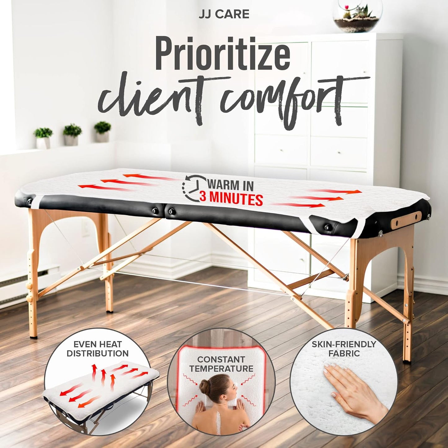 Massage Table Warmer - Digital 5 Heat Control Fleece Pad | 31"x71", Overheat Protection, 12 FT Cord