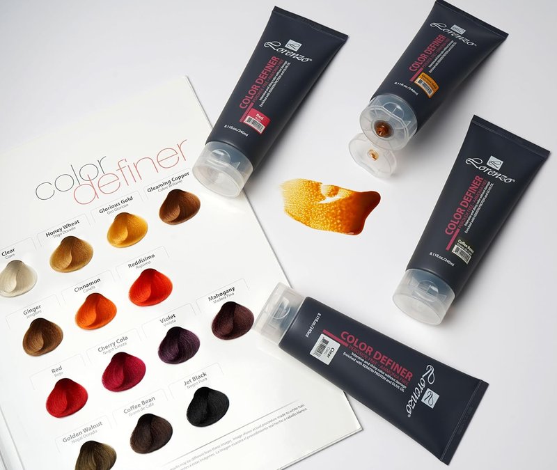Lorenzo Color Definer Cellophane - Ammonia & Peroxide Free Glossy Hair Color | Cherry Cola 240ml / 8.11fl oz
