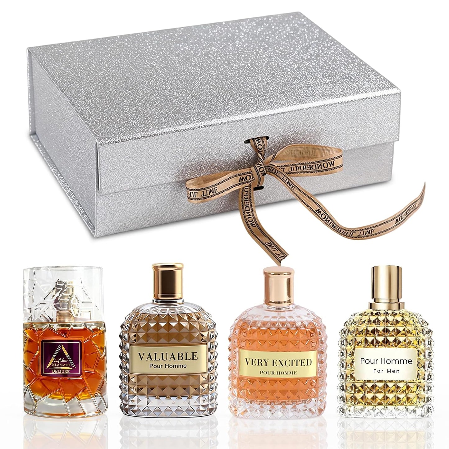 Men's Cologne Gift Set - Luxury Fragrance Collection in Premium Box | Perfect Valentine's Day Gift - 4 x 3.4 FL oz
