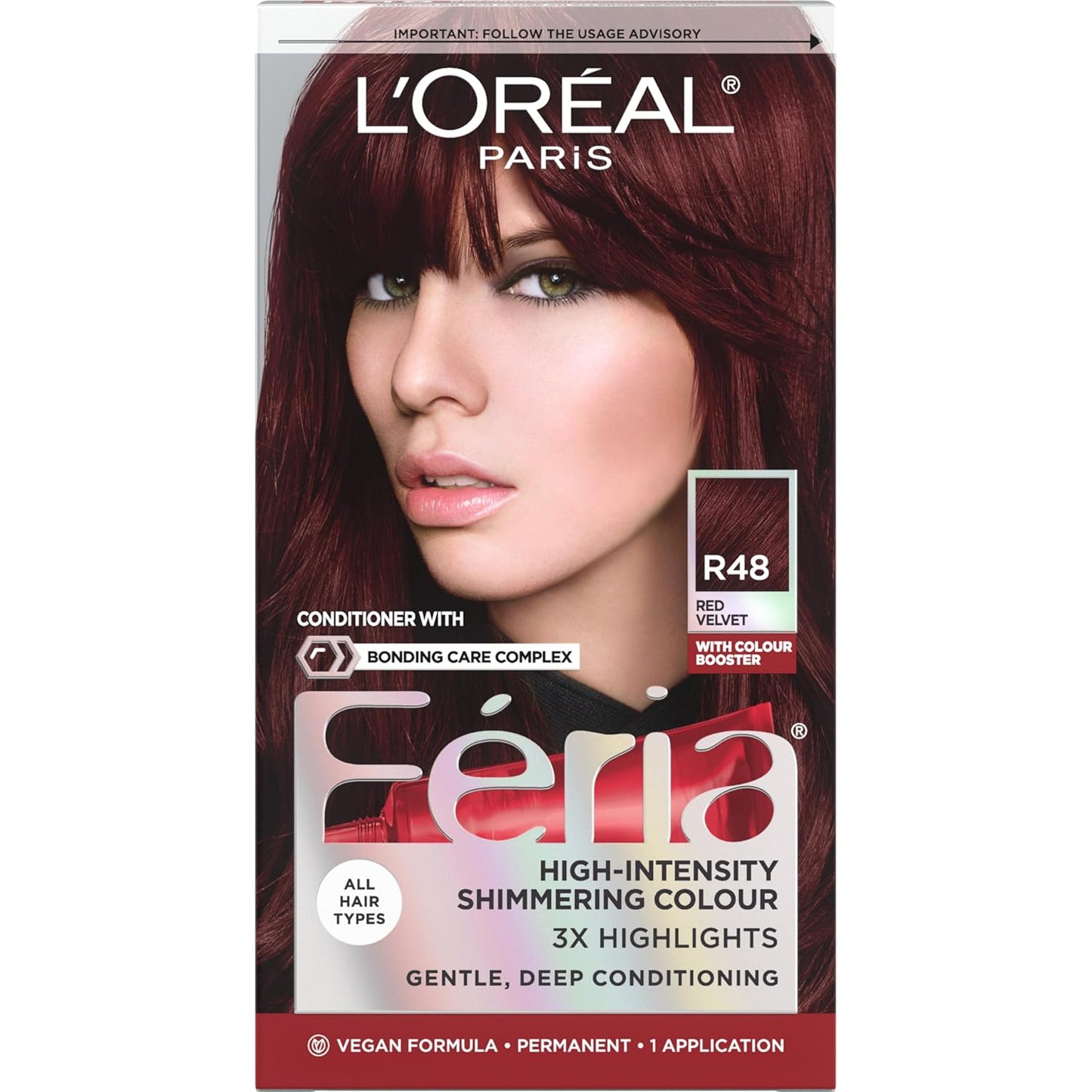 L’Oreal Paris Feria Hair Color - High Intensity Jet Black Dye for 3X Highlights | 1 Kit