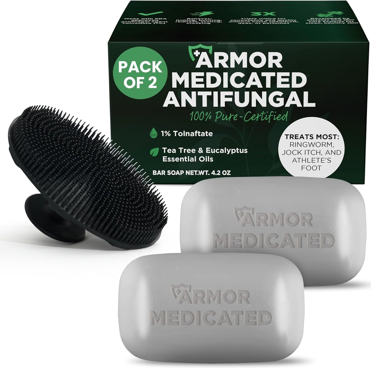 Terramed Jock Itch Treatment Bundle - Spray, Cream & Antifungal Soap for Fast Relief | Odor Control & Deep Exfoliation