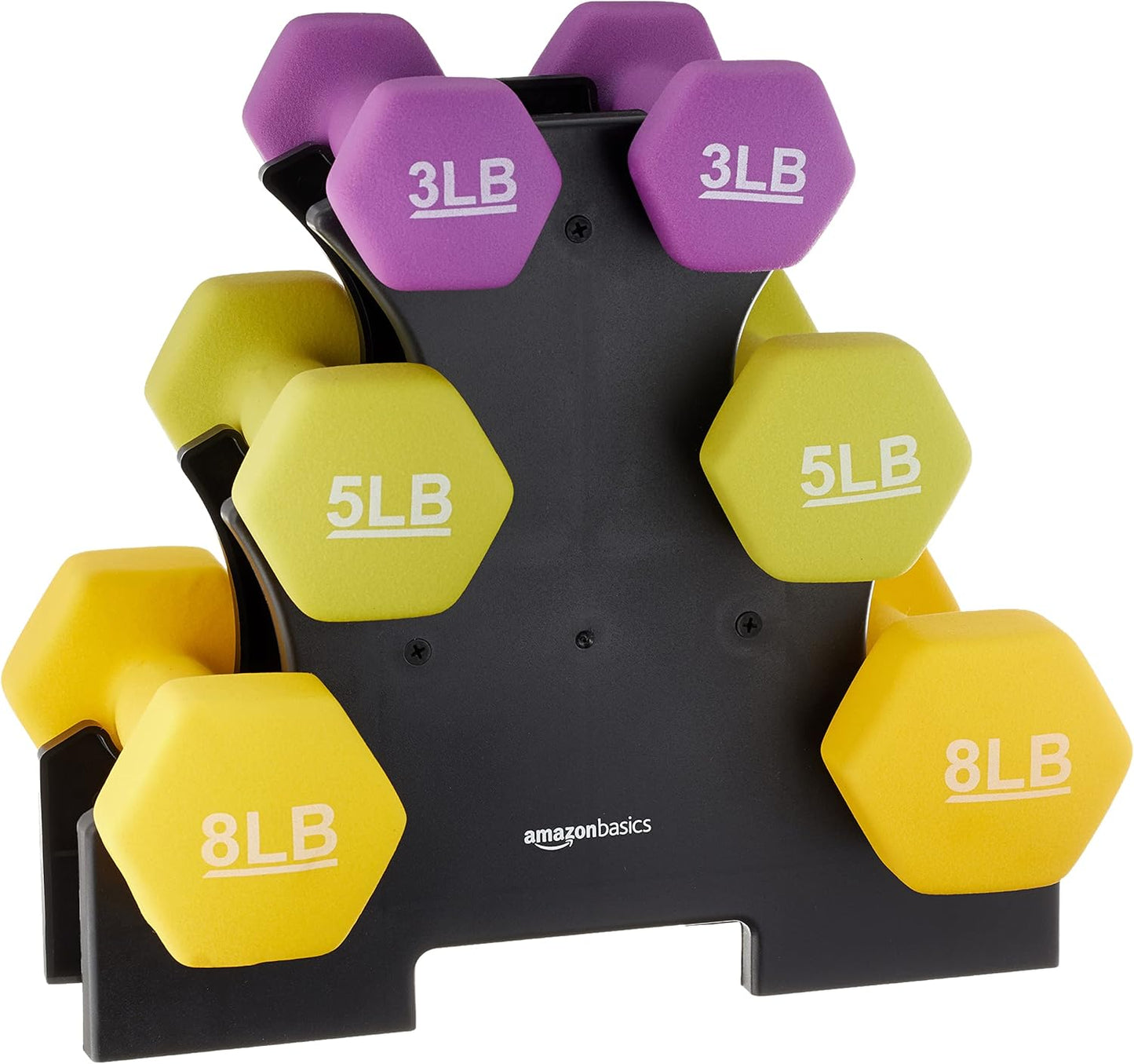 Neoprene Dumbbell Hand Weights for Exercise & Muscle Toning - Adjustable Sizes Available