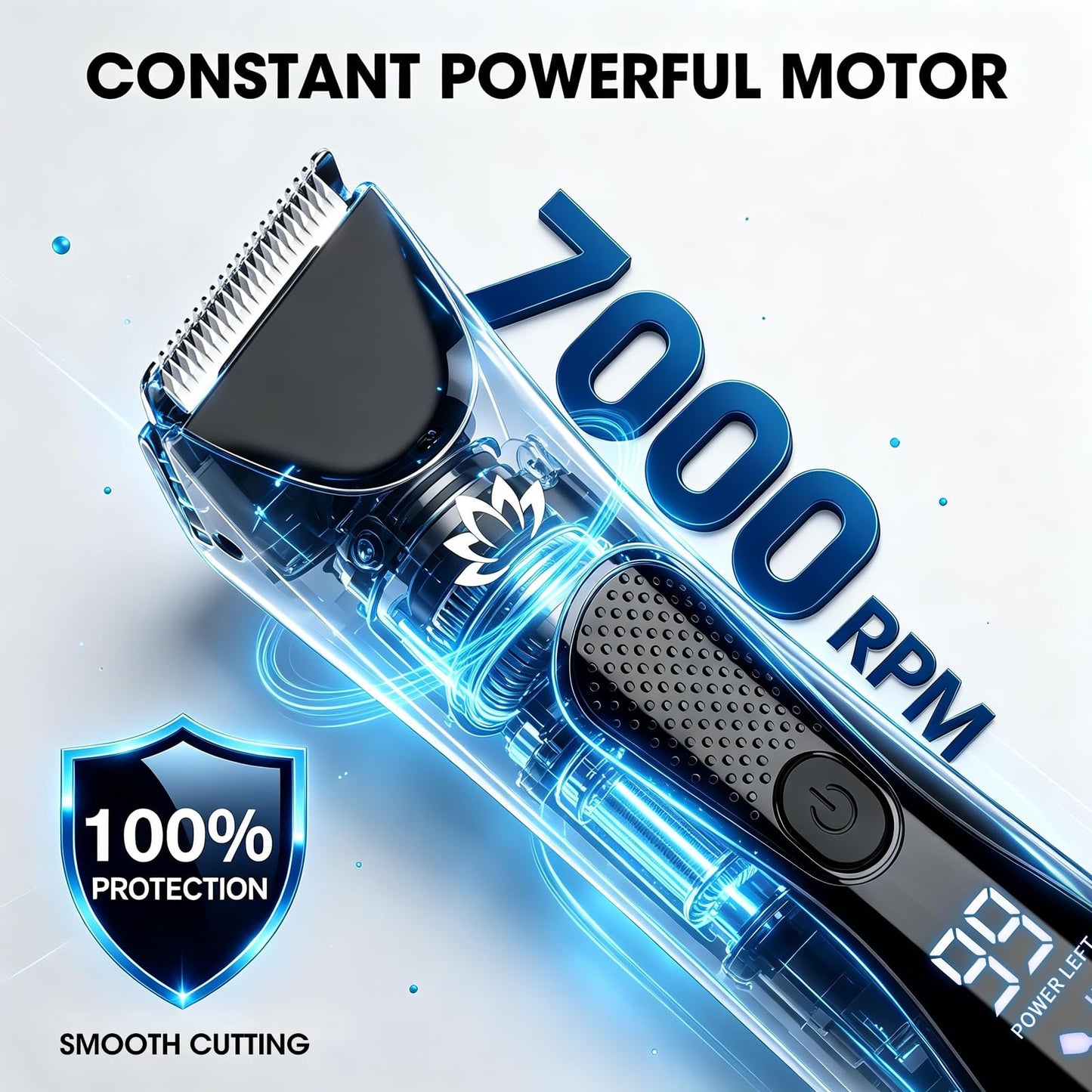Suttik Manscape Body & Pubic Hair Trimmer for Men, Groin & Ball Trimmer Men, Electric Razor Mens Grooming Kit, Body Groomer Ball Shaver for Smooth Wet/Dry Shaving, Led Light