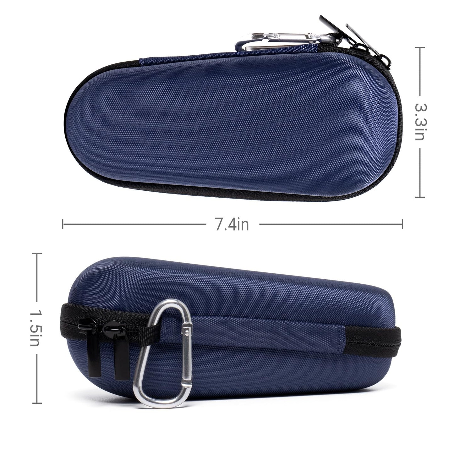 Nincha Electric Razor Case for Braun Series 3, 5, 7, 9 Shavers, Hard Shell EVA Travel Case with Charger Storage, Shaver Protective Carrying Case with Carabiner Navy Blue