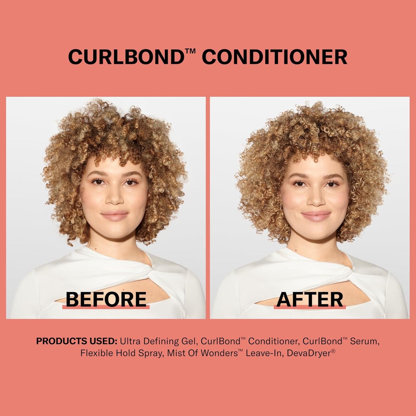 DevaCurl CurlBond Re-Coiling Cream Conditioner - Strengthens Hair, Seals Split Ends | Preserves Color Up to 30 Washes