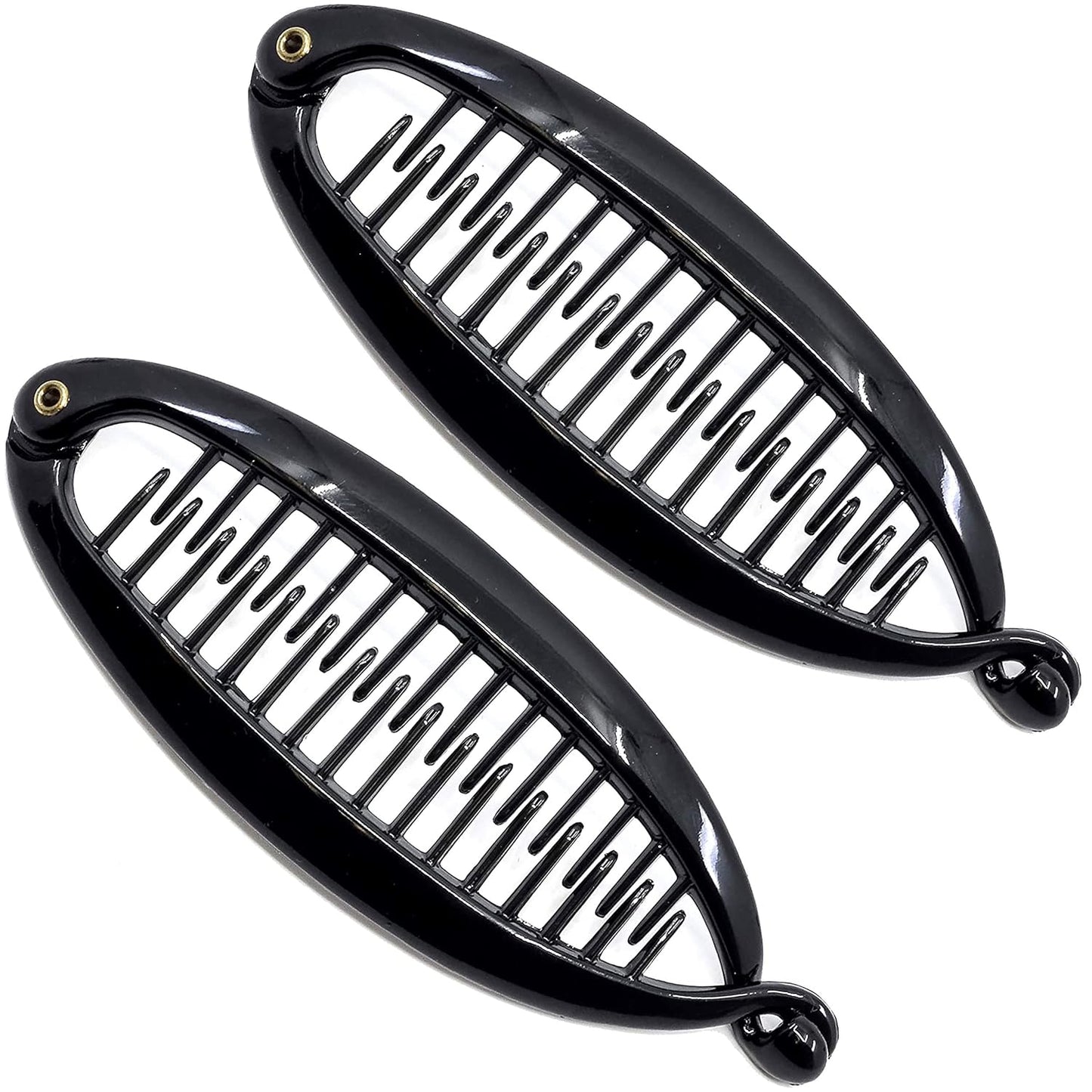 French Extra Small Banana Clips for Thin Hair - 3.5 Inch Classic Strong Hold Updo Ponytail Holder
