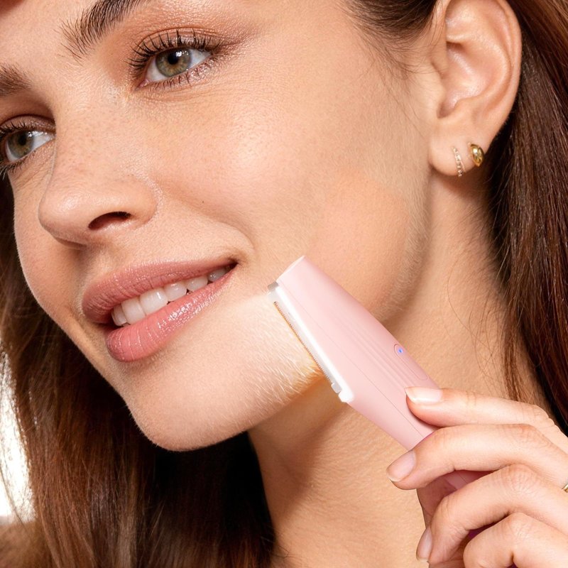 Sonic Dermaplaning Tool for Women Face,Peach Fuzz Remover with LED Light, 3 Speeds,Rechargeable Facial Hair Razor for Eyebrow, Cheeks, Upper Lip - Includes 5 Blades