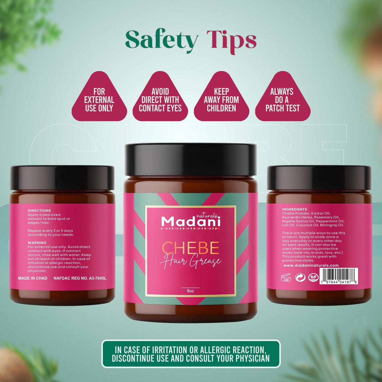 Chebe Hair Growth Grease with Rosemary Oil - Hair Thinning and Hairloss Treatment for Men & Women, Vegan Hair Regrowth Butter, Scalp Moisturizer