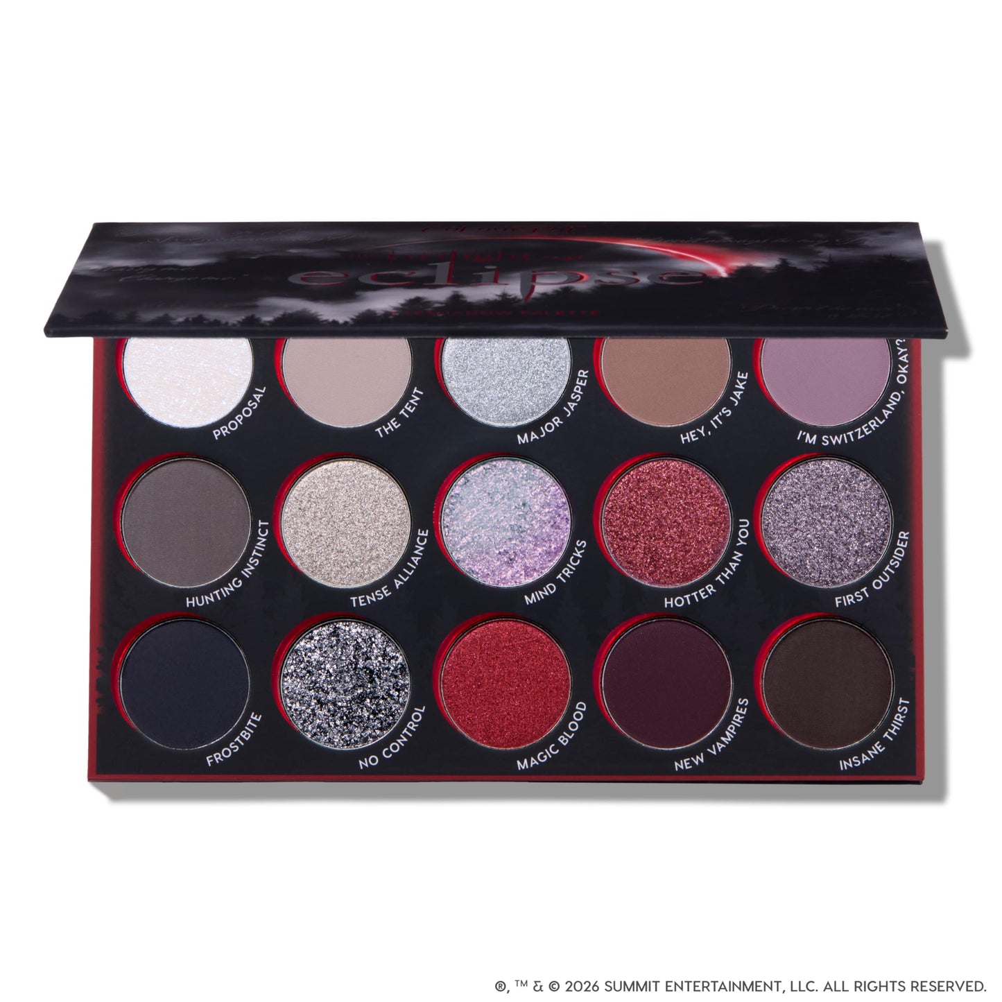ColourPop x The Twilight Saga Eclipse Eyeshadow Palette - Limited Edition 15-Shade Matte, Metallic & Glitter Eyeshadow Palette - High-Pigment Eye Makeup with a Long-Wearing Formula (0.63 oz)