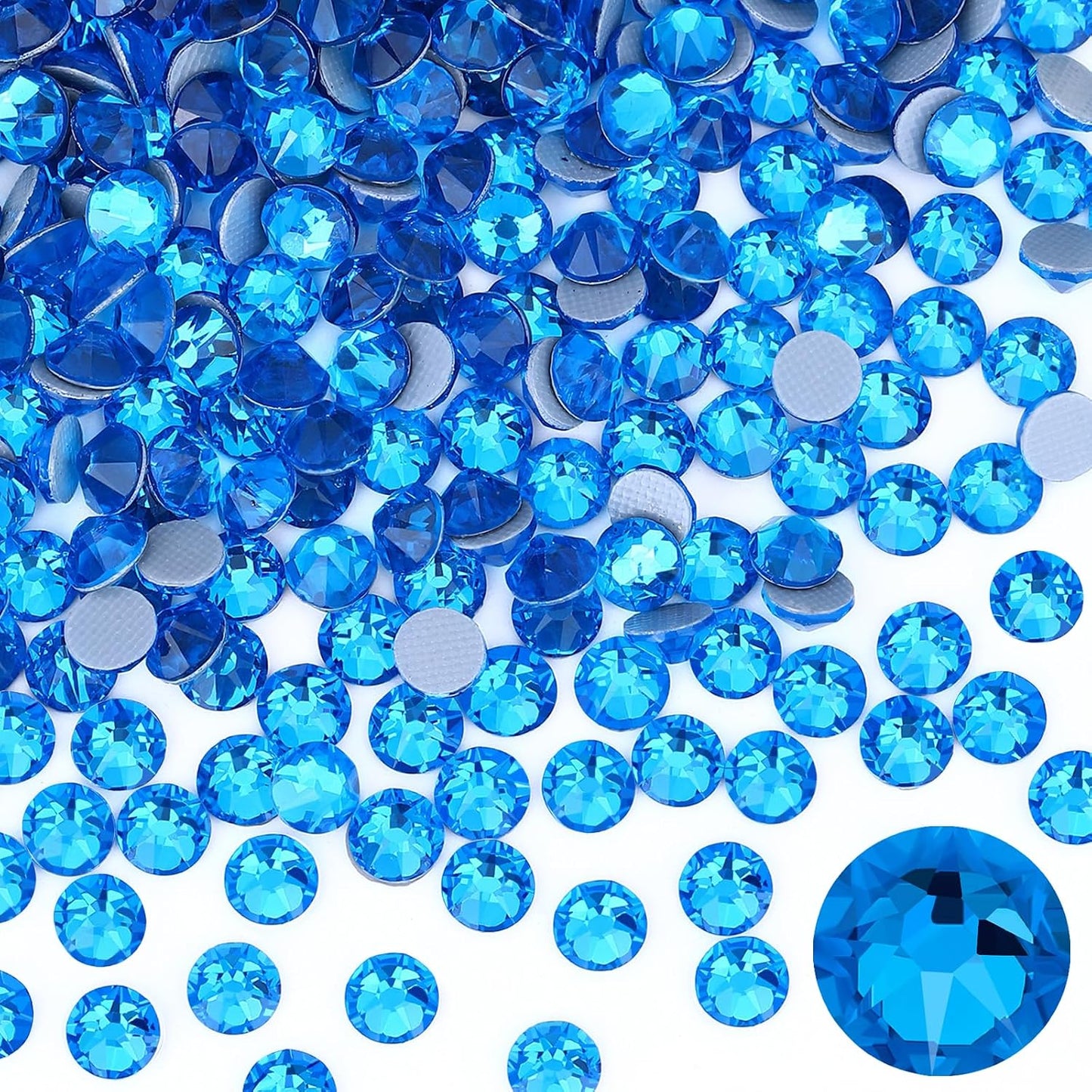 Hotfix Rhinestones - 144pcs Crystal AB Round Iron-On Gems for Fabric Crafting | SS40 (8.3-8.6mm)