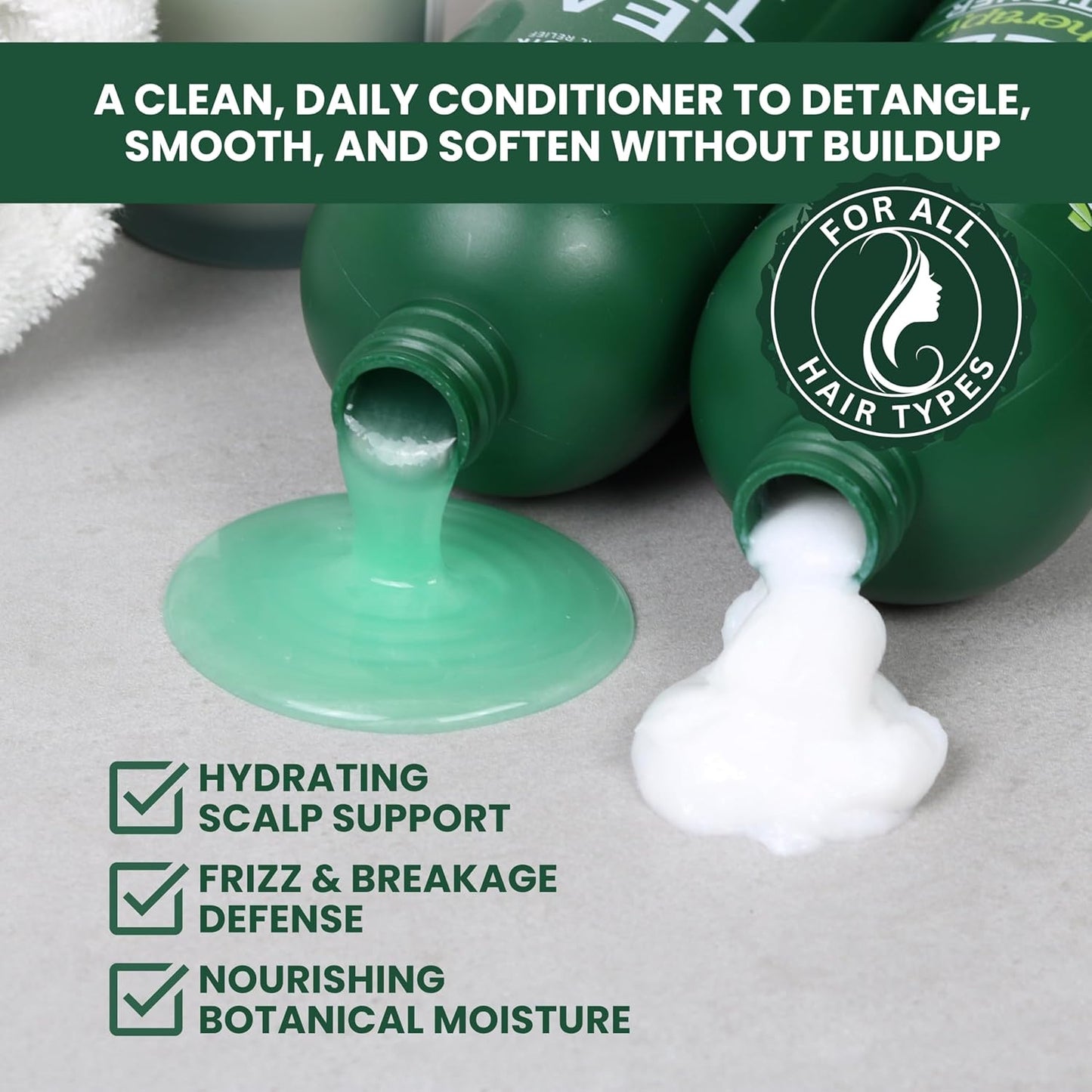 Tea Tree Lavender Mint Conditioner - Moisturizing Formula for Coarse & Dry Hair | Hydrates, Soothes Itchy Scalp, 16 fl oz