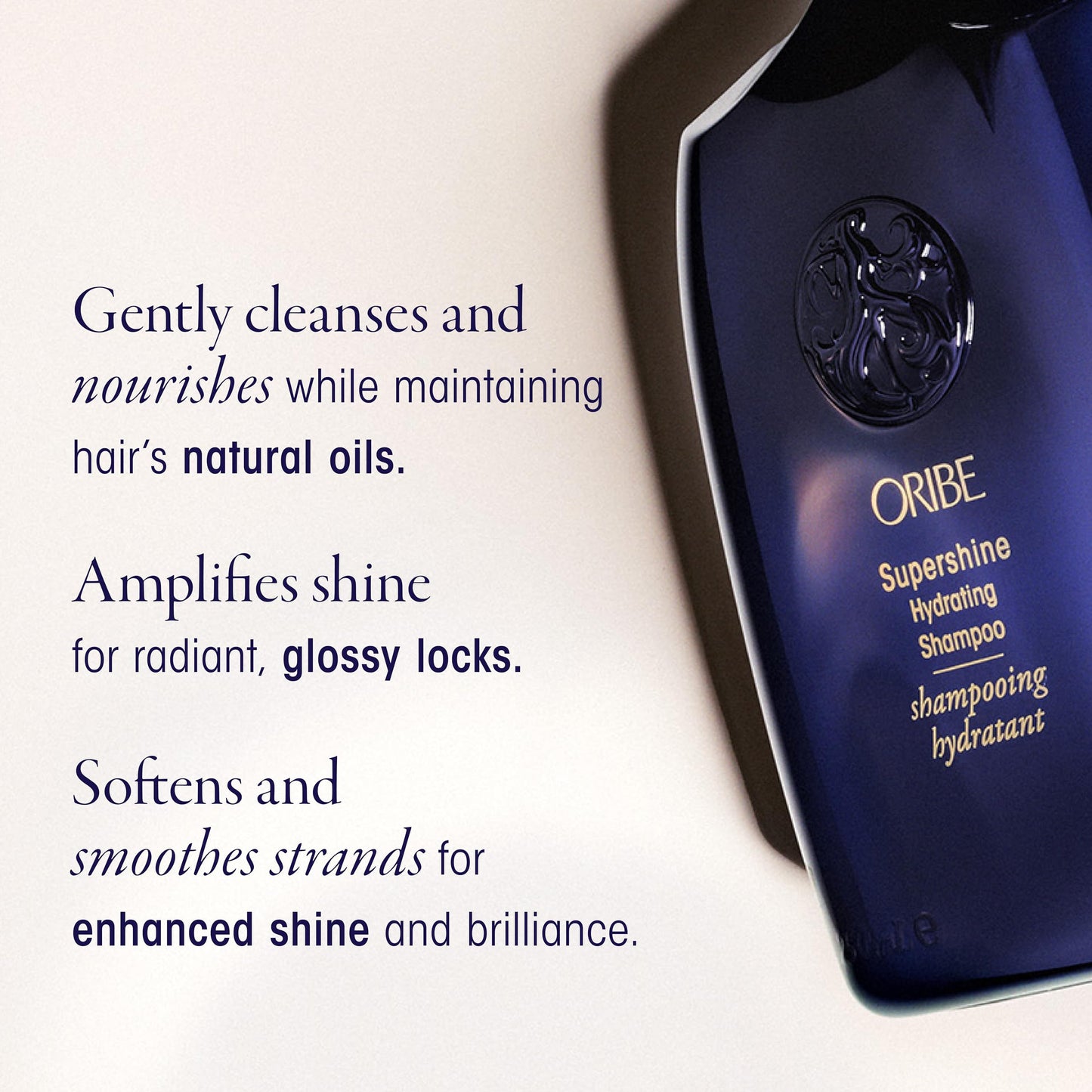 Oribe Supershine Hydrating Shampoo - Hydrates, Moisturizes & Nourishes Dry Hair - Adds Shine & Softens Strands - Smooths Frizz & Flyaways - For All Hair Types - 8.5 oz