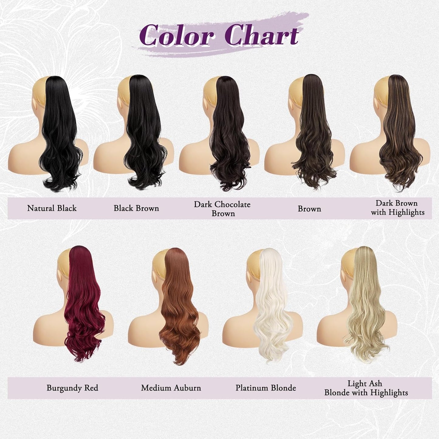 Platinum Blonde Wavy Drawstring Ponytail Extension - 20 Inch Clip-In Hairpiece for Women | Natural-Looking Curly Hair