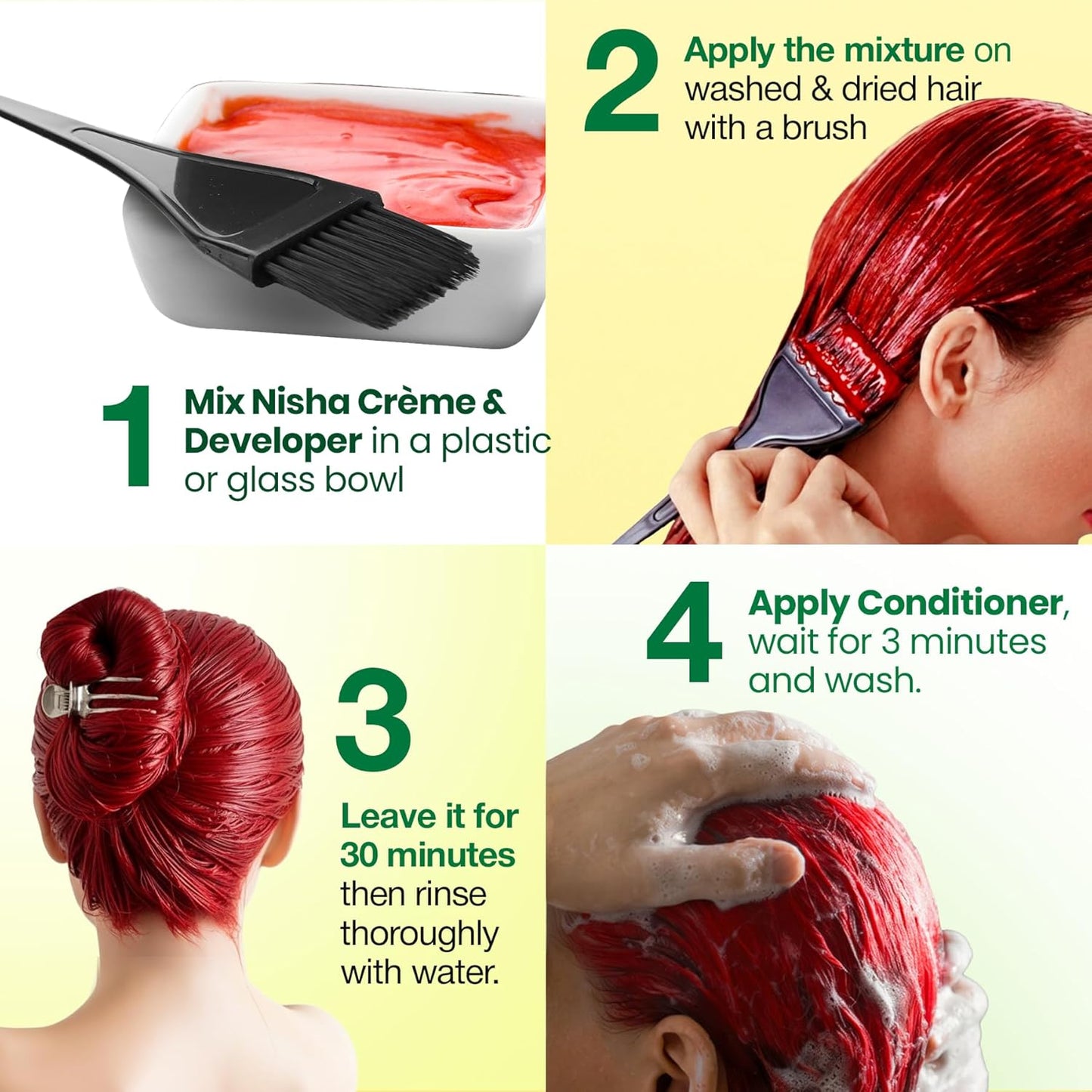 Nisha Creme Hair Color - Permanent Flame Red Hair Dye | 5.07 Fl Oz, Single Pack