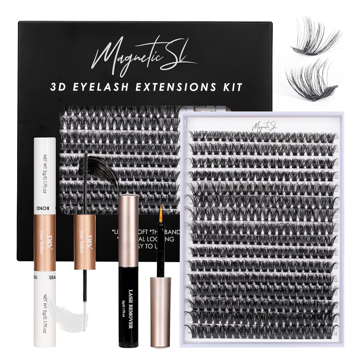 Lash Clusters - 480 Multi-Style False Eyelash Extensions | 10-20mm Thick 60D-100D for DIY Beginners