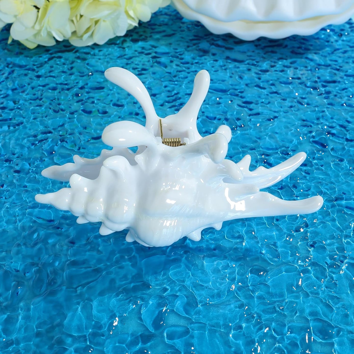 Conch Hair Clips for Women - Trendy Seashell Claw Clips for Thick Hair | Summer Beach Style