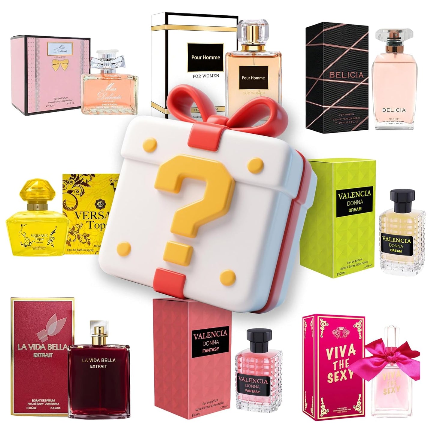 AFLUXE Women's Perfume - 100ml Eau de Parfum Spray | Blind Box Surprise Gift Set for Women | Long-Lasting Fragrance
