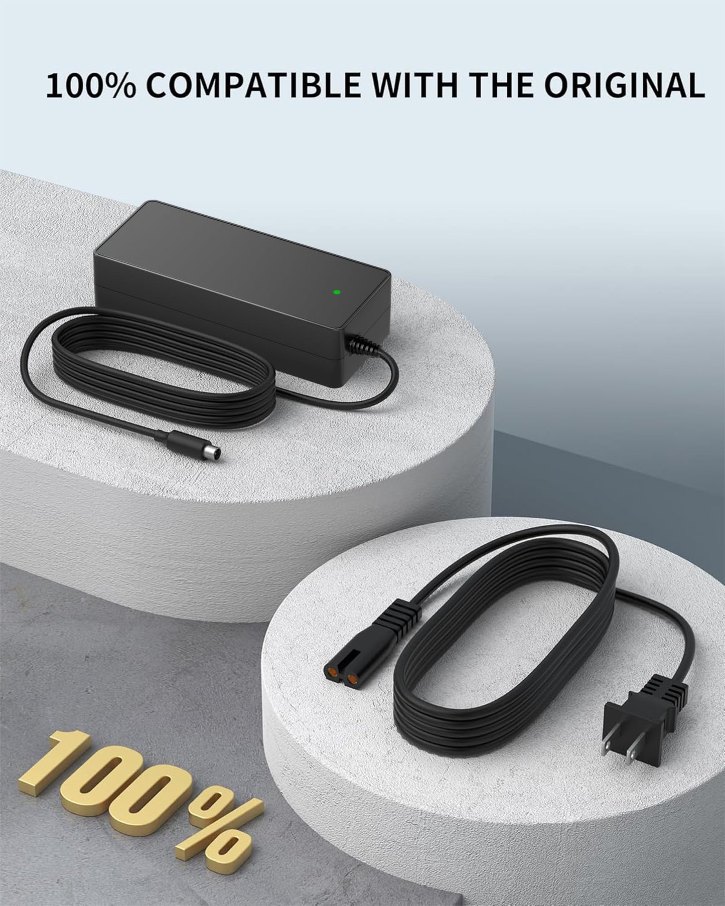 WUKUR 42V 1.7A Charger for Segway Ninebot Scooters Compatible with Ninebot Electric Scooter ES2, ES4, E22, ES1L, E2 Pro, F20, F25, F30, F40, F2, F2 Plus, F2 Pro, D18, D28, D40, Air T15 Power Adapter