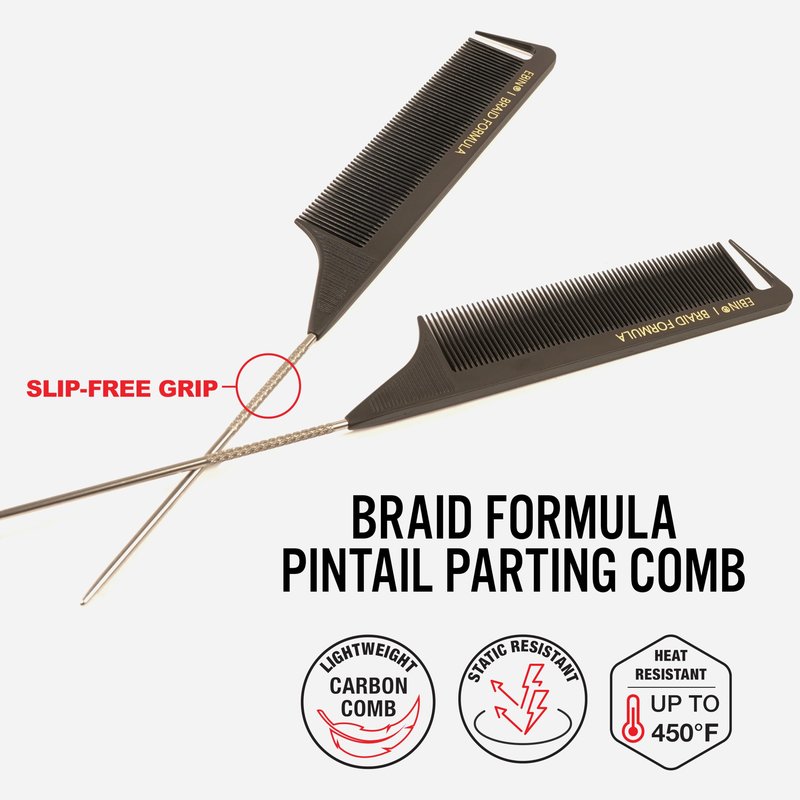 Hair Styling Pintail Comb 3pack - Rat Tail Comb for Sectioning, Detangling and Grooming - Heat and Static Resistant for All Hair Types