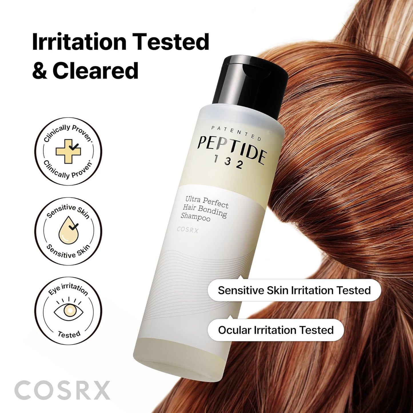 COSRX Peptide 132 Hair Bonding Shampoo - Daily Scalp Treatment for Dandruff & Damaged Hair - 6.76 fl oz