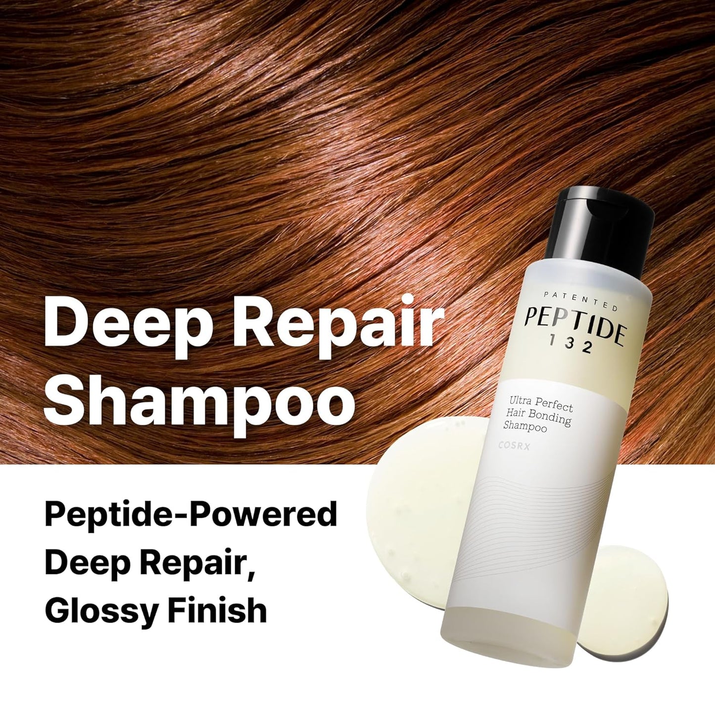 COSRX Peptide 132 Hair Bonding Shampoo - Daily Scalp Treatment for Dandruff & Damaged Hair - 6.76 fl oz