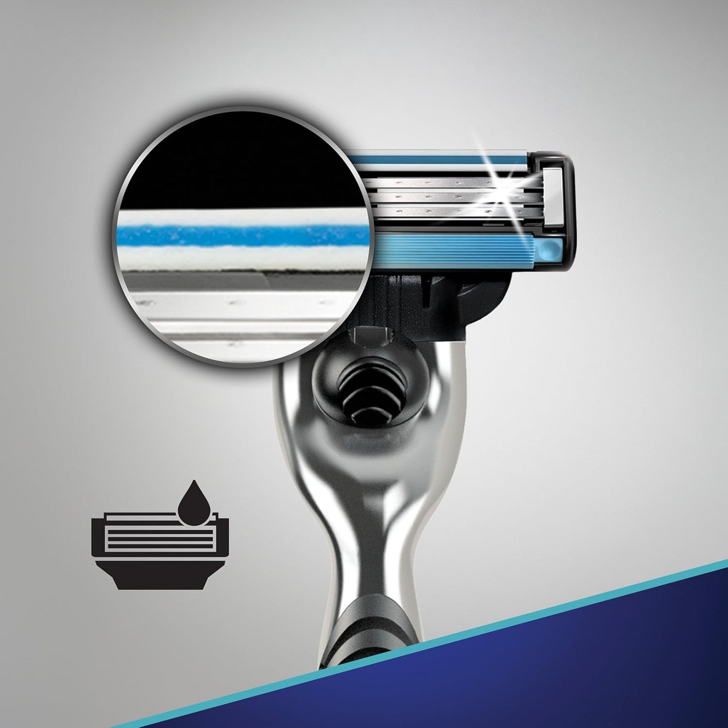 Gillette Mach3 Men's Razor - Precision Handle & 1 Blade Refill | Smooth Shaving Experience