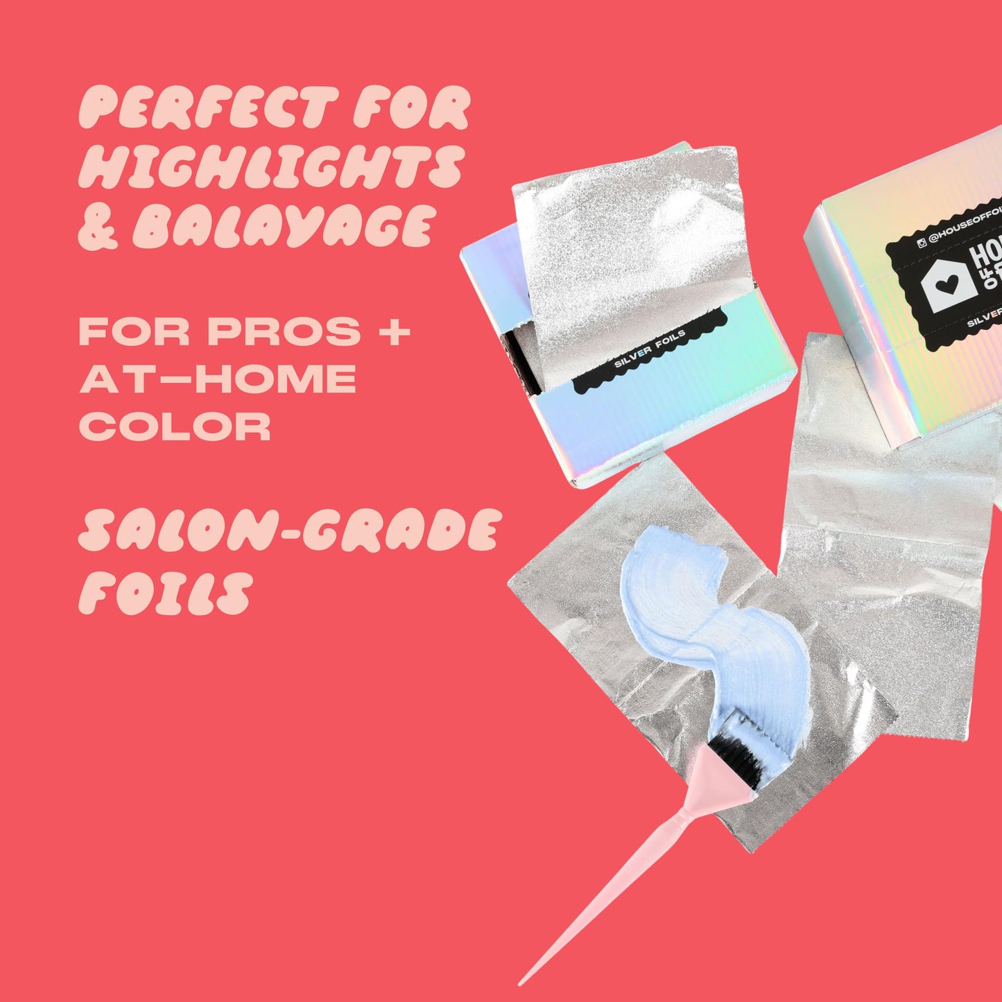 House of Foils Cute Pop Up Hair Foils | No Slip No Rip Pre Cut Foils for Highlighting, Balayage, Bleach & Hair Coloring