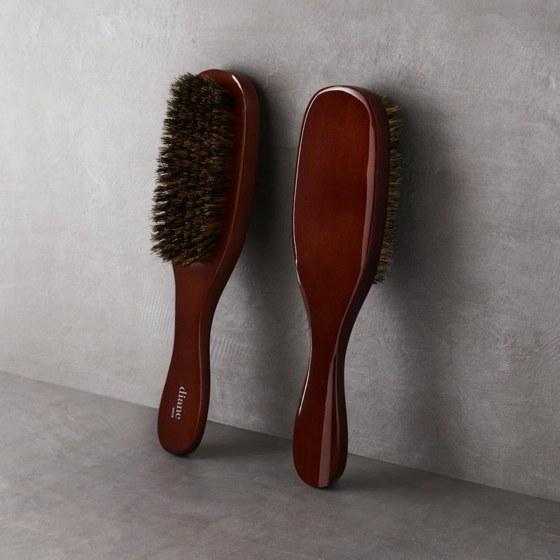 Diane Premium 100% Boar Wave Brush for Men and Barbers , Mens Hair Brush– Medium Bristles for Thick Coarse Hair – Use for Detangling, Smoothing, Wave Styles, Soft on Scalp, Restore Shine and Texture