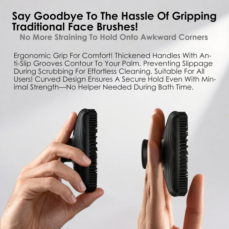 RamPula Face Scrubber & African Net, Silicone Exfoliating Brush for Men Women, Facial Cleansing Brush, Manual Waterproof Cleansing Skin Care, Blackhead Removing Pore Cleansing Massaging Face Brushes